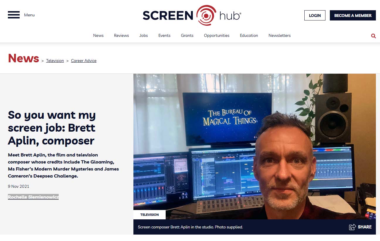 ScreenHub Interview - Composer Brett Aplin